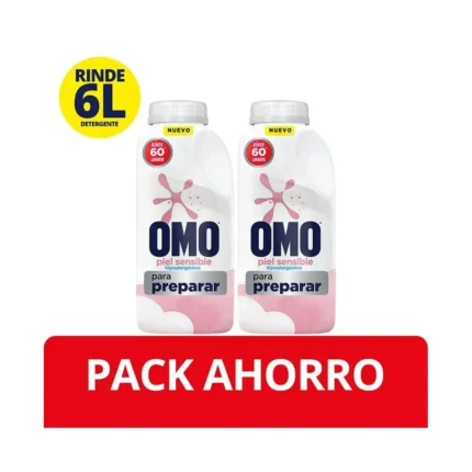 Pack Detergente Líquido Omo para Diluir Piel Sensible 2 x 500 ml
